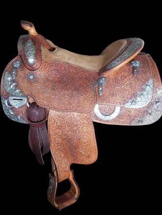 Tack ID: 569674 Blue Ribbon Western Pleasure Saddle with Sterling Silver - PhotoID: 155333 - Expires 07-Mar-2026 Days Left: 85