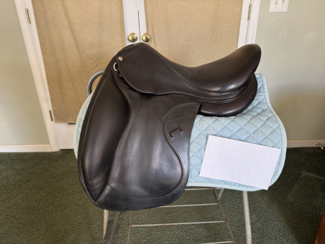 Tack ID: 570305 Beautiful Forestier/Lynn Palm Dressage Saddle, 17.5 to 18 - PhotoID: 155397 - Expires 14-Apr-2026 Days Left: 82