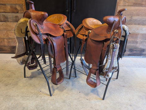 Tack ID: 570687 Matched Pair of Custom Ranch Saddles - PhotoID: 155845 - Expires 25-Oct-2026 Days Left: 71