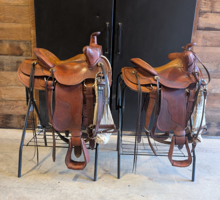 Tack ID: 570687 Matched Pair of Custom Ranch Saddles - PhotoID: 155846 - Expires 23-Jan-2027 Days Left: 90