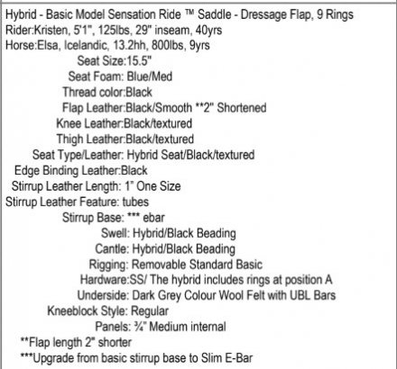 Tack ID: 570826 Sensation Ride Hybrid Model - Treeless - PhotoID: 156043 - Expires 24-Dec-2026 Days Left: 90